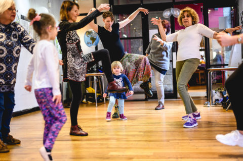 Into Our Skies workshop with Lucy Starkey at Light Up Lancaster 2019 Credit Robin Zahler