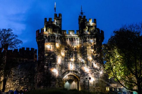 Lancaster Castle at Light Up Lancaster 2019 Credit Robin Zahler