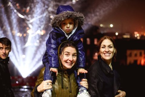 Crowds enjoying Light Up Lancaster 2019 Credit Robin Zahler